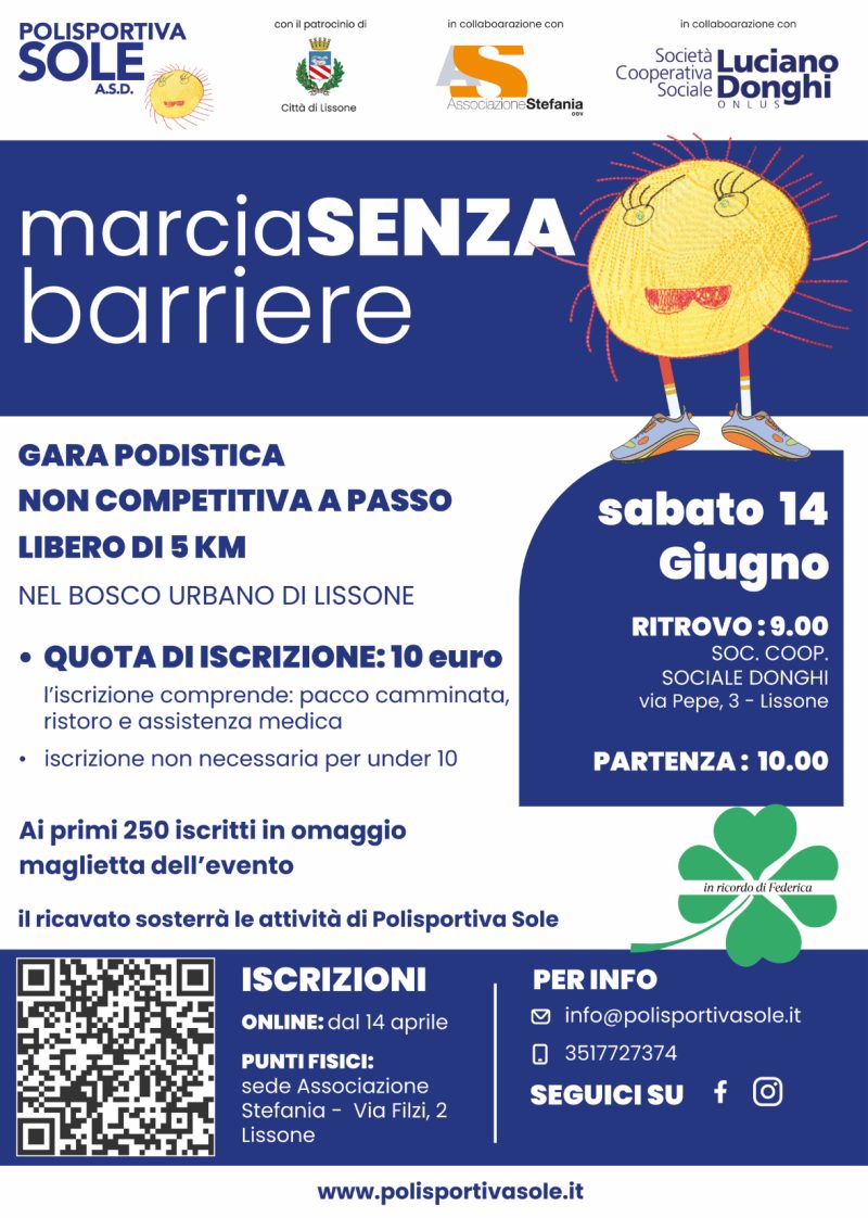 Locandina marcia senza barriere