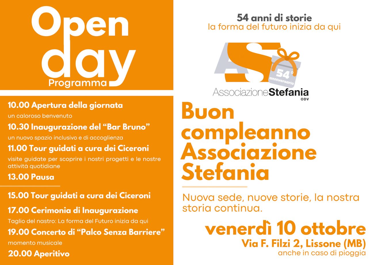 Volantino per il compleanno di associazione stefania
