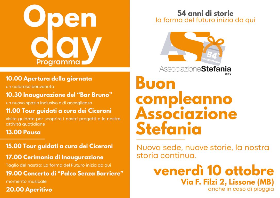 Volantino per il compleanno di associazione stefania